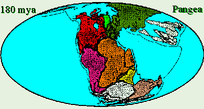 Pangea 180 mya